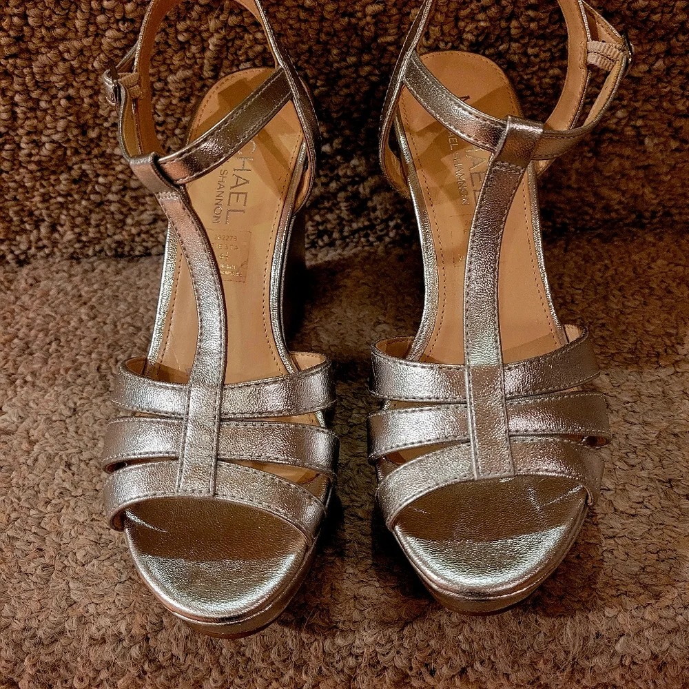 Michael Shannon silver platforms, size 6.5 - Picture 2 of 7